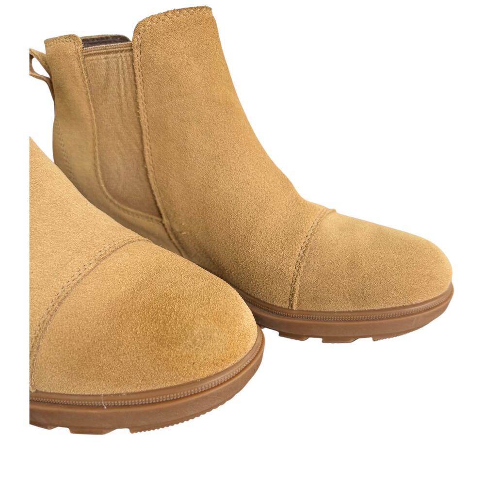 SOREL Evie II Wedge Chelsea Boot in Caribou Buff Gum Tan Suede Women’s 7.5 - Picture 9 of 12